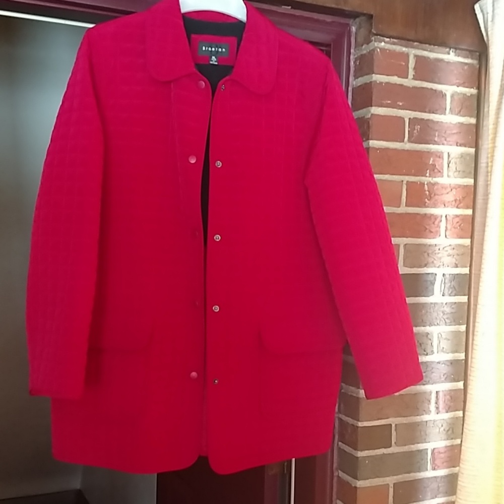 Quilted midlength barn jacket